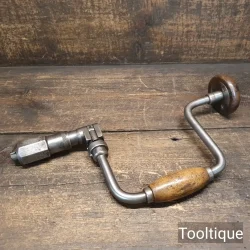 Vintage Monochrome Carpenters Ratchet Brace 10” Swing - Refurbished