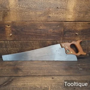 Vintage 24” Tyzack Turner No: 154 Nonpareil 6 Tpi Cross Cut Handsaw - Sharpened