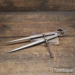 Vintage 9” Moore & Wright Silver Steel Spring Dividers - Refurbished