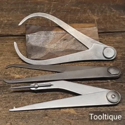 3 No: Vintage Pairs 6” Rivet Jointed Steel Callipers - Refurbished Ready To Use