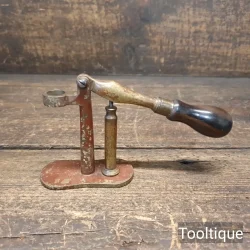 Vintage No: 410 Brass Cartridge Redecapper Rosewood Handle - Good Condition