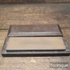 Vintage Norton India 7” x 2” Medium Grit Oil Stone Mahogany Box - Lapped Flat