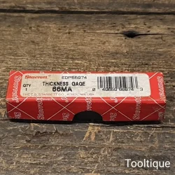 Unused Vintage Boxed Starrett Co. USA No: 66MA Thickness Feeler Gauge