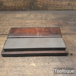Vintage 8” x 2” Carborundum Oilstone in Mahogany Box - Lapped Flat