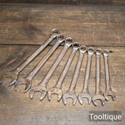 8 Vintage King Dick Metric Spanners 12mm-19mm -Good Condition