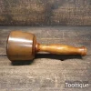 Small Bespoke Hand Wood-Turned Reclaimed Old Lignum Vitae Mallet - Yew Handle