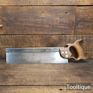 Vintage 14” John Elsworth & Sons Steel Back 12 Tpi Cross Cut Bench Saw