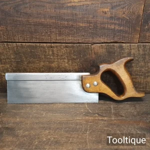 Vintage 10” Tyzack Turner Steel Back 12 Tpi Dovetail Saw - Refurbished Ready To Use