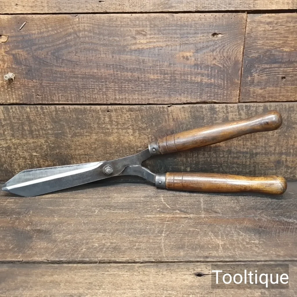 Vintage Gardeners Shears Beechwood Handles - Fully Refurbished