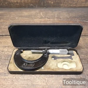Vintage Boxed 1-2” Moore & Wright England No: 966 Micrometer - Good Condition