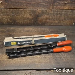 2 No: Vintage Stanley England Surform Rasps 21-101 + 21-124 - Refurbished