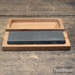 Vintage Boxed 4 ½” x 1 ¼” Fine Welsh Slate Razor Honing Stone - Good Condition