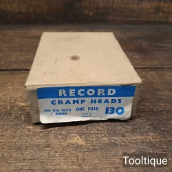 Vintage Boxed Record Tools No: 130 Pair of Sash Cramp Heads - Good Condition