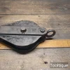 Vintage 14” Industrial Steel Hook Block Pulley - Good Condition