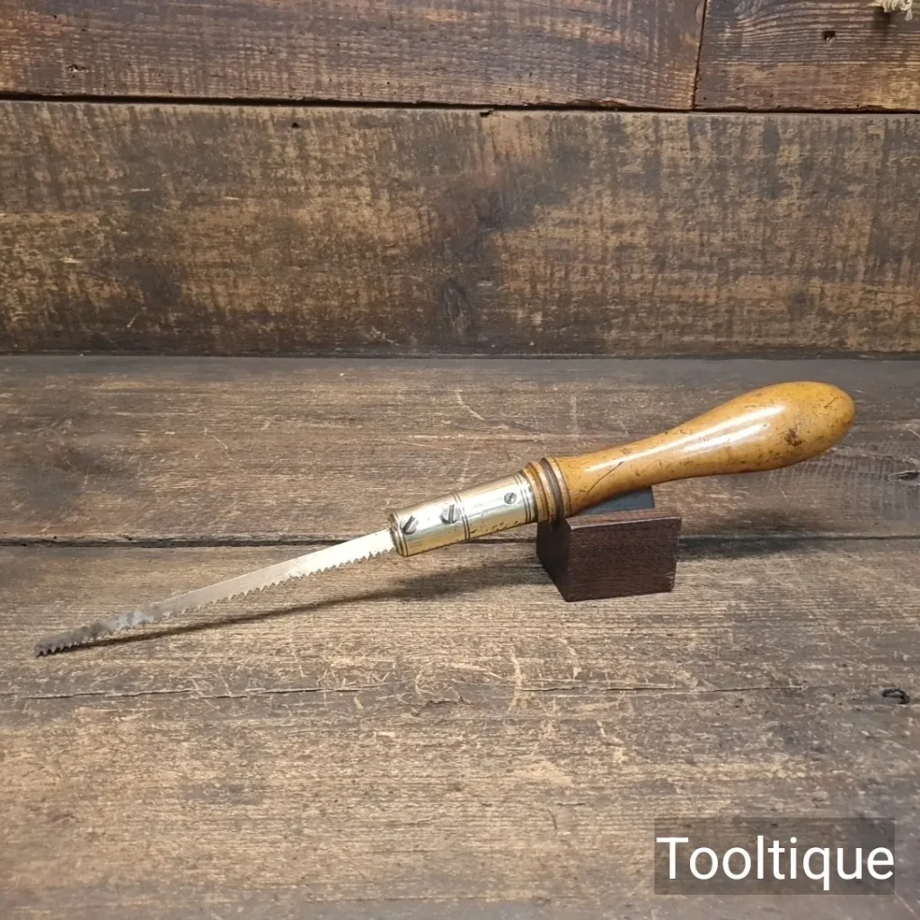 Antique Boxwood & Brass Carpenters Padsaw - Refurbished Ready To Use