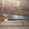 Vintage 24” Thomas Turner Sheffield Carpenters 6 Tpi Rip Saw - Sharpened & Refurbished