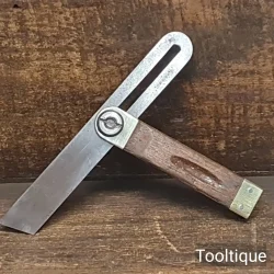 Vintage 7.5” Carpenters Mahogany & Brass Sliding Bevel - Refurbished