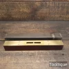 Crisp Antique Rosewood & Brass 12” Heavy Spirit Level - Good Condition