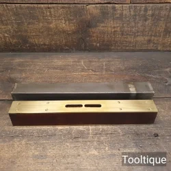 Crisp Antique Rosewood & Brass 12” Heavy Spirit Level - Good Condition