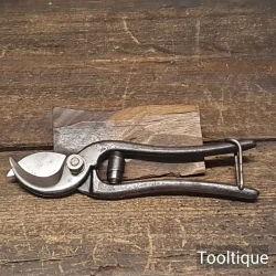 Vintage Gardeners Cast Steel Parrot Beak Secateurs - Refurbished & Sharpened