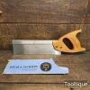 Crisp Vintage 10” Spear & Jackson Cockerill Steel Back Dovetail Saw 12 Tpi - Refurbished