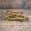 Vintage Carpenters Rabone No: 1167 Four-Fold Boxwood & Brass Rule - Refurbished
