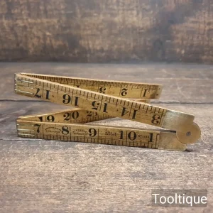 Vintage Carpenters Rabone No: 1167 Four-Fold Boxwood & Brass Rule - Refurbished