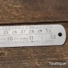 Crisp Vintage Rabone Chesterman No: 64R Rustless 12” Imperial & Metric Steel Ruler