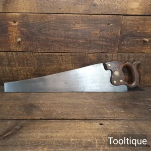 Vintage 20.5” E.C Atkins USA Cross Cut Panel Saw - Sharpened Refurbished