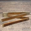 Antique Rabone No: 1113 Boxwood & Brass Bound Edged Imperial 4-fold Rule