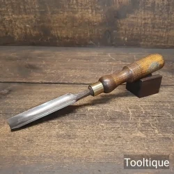 Vintage 1” A. Crookes Sheffield Carpenters Cast Steel Gouge Chisel - Sharpened