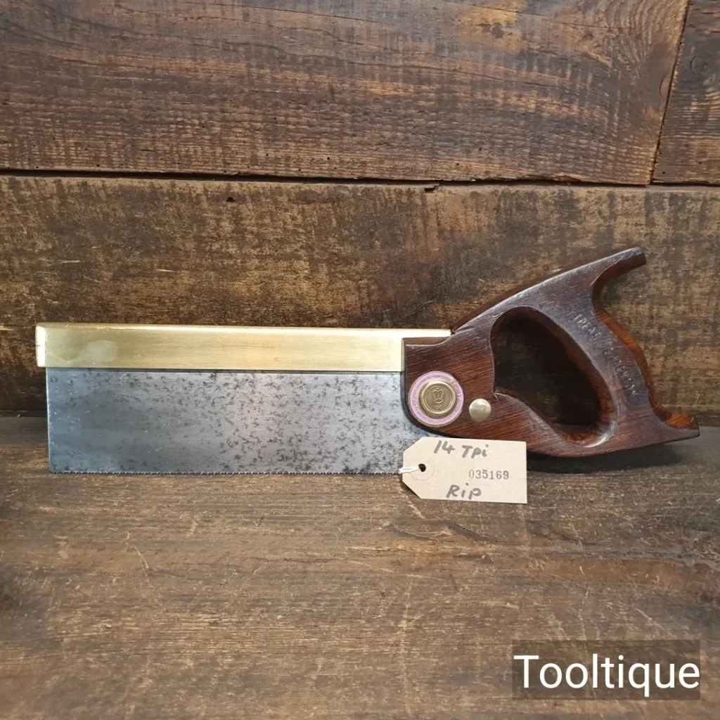 Vintage Spear & Jackson 10" Premium Rosewood Tenon Saw 14 Tpi - Fully Refurbished