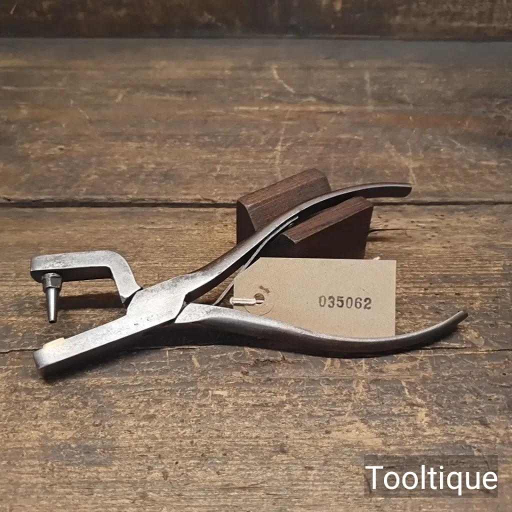 Vintage German Cast Steel Leatherworking Hole Punching Pliers - Good Condition
