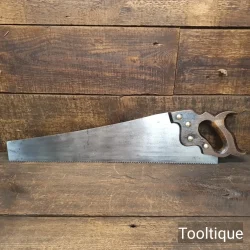 Vintage 20” English Carpenters Cross Cut Panel Saw 9 Tpi - Fully Refurbished