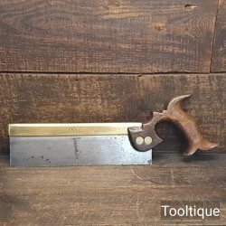 Antique (c1900) 10” Spear & Jackson No: 26 Brass Back Tenon Saw - Sharpened
