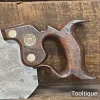 Scarce 16” Antique (c1900) W. Tyzack Turner Nonpariel Fine 16 Tpi Hand Saw - Sharpened