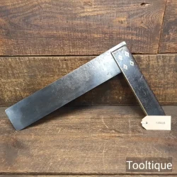 Antique 12” Carpenters Rosewood & Brass Square - Good/Fair Condition