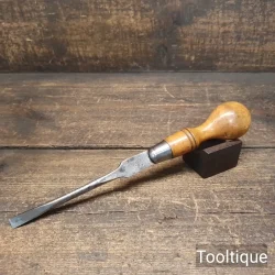 Vintage JS&S Governor Boxwood Handled 3/8” Flat Screwdriver - Refurbished