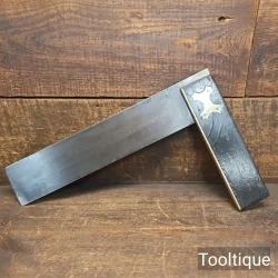 Vintage Hernshaw Sheffield Carpenter’s 12” Ebony & Brass Square - Refurbished