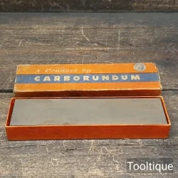 Vintage Boxed Carborundum Aloxite 8” x 2” Fine Sharpening Stone - Little Used