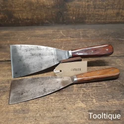 2 No: Vintage Rosewood Handled Scraper or Filler Knives - Refurbished