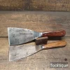 2 No: Vintage Rosewood Handled Scraper or Filler Knives - Refurbished