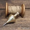 Vintage Carpenters No: 3 Steel Tipped Solid Brass Plumb Bob - Refurbished
