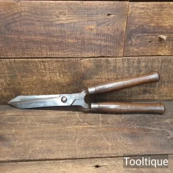 Vintage English Cast Steel High Carbon Hedging Shears - Refurbished