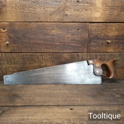Vintage 20” English Split Nut Cross Cut Panel Saw (c1900-1920) 9 Tpi - Sharpened Refurbished