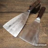 2 No: Vintage Rosewood Handles Filler Knives or Scrapers - Refurbished