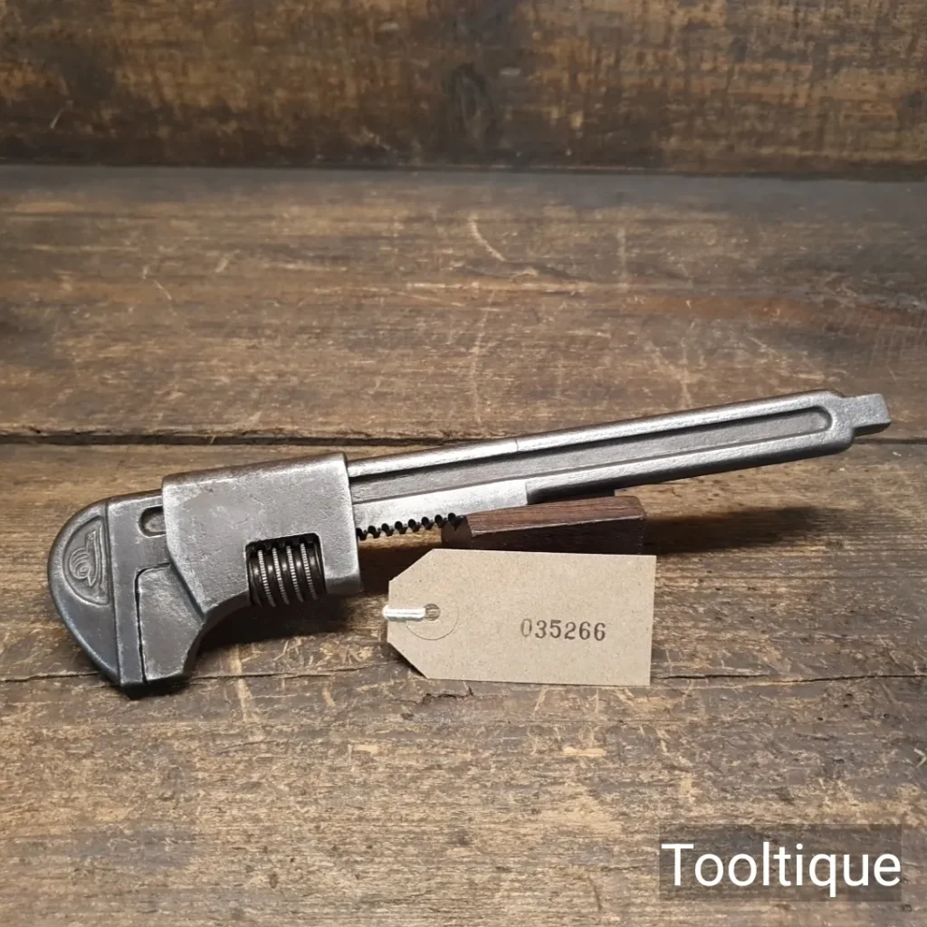 Vintage 9” Snail Brand F Type Monkey Wrench - Good Condition