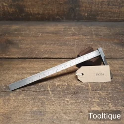 Vintage 200mm Metric & Imperial Calibrated Steel Square - Good Condition