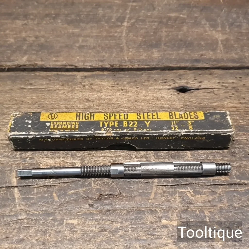 Vintage Boxed Taylor & Jones Expansion Reamer Type B22 8.75mm-9.5mm