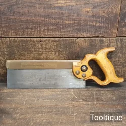 Vintage 10” Tyzack & Turner No: 120 Brass Back Tenon Saw 15 Tpi - Fully Refurbished